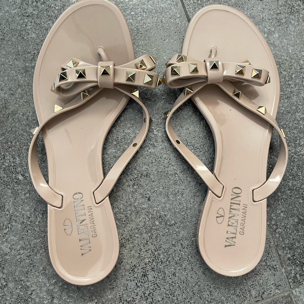 Valentino Rock Stud Thong Sandals